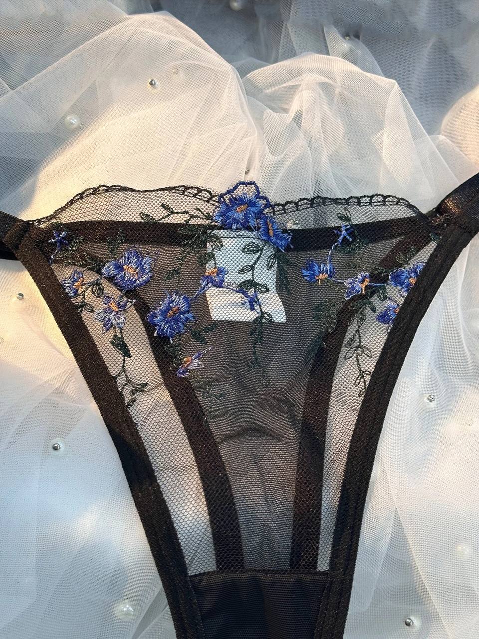 Midnight Bloom Lingerie Set