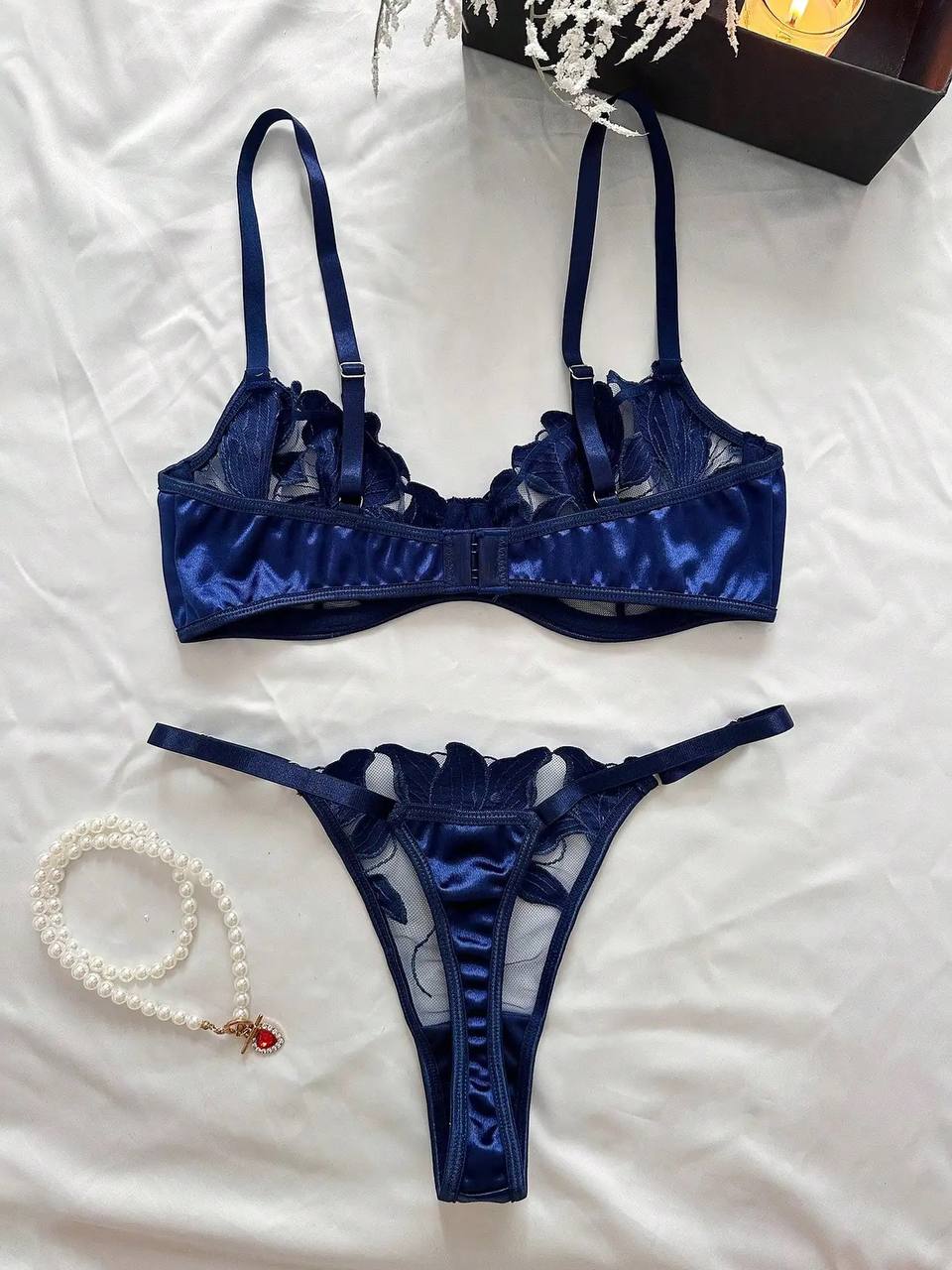 Satin Lily Lingerie Set